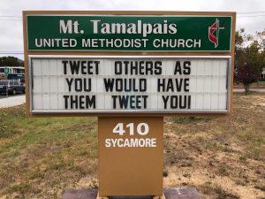 Sign Text: Tweet other as you would have them tweet you!